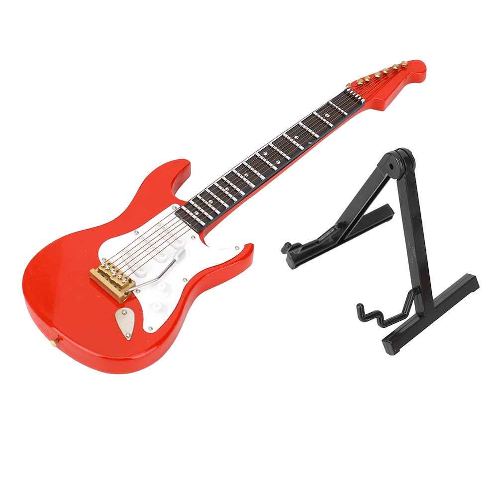 Musical Instrument ____ - Miniature Red Electric Guitar Model Musical
