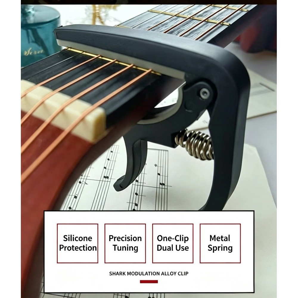 Musical Instrument Note - 2 in 1 Guitar Capo with