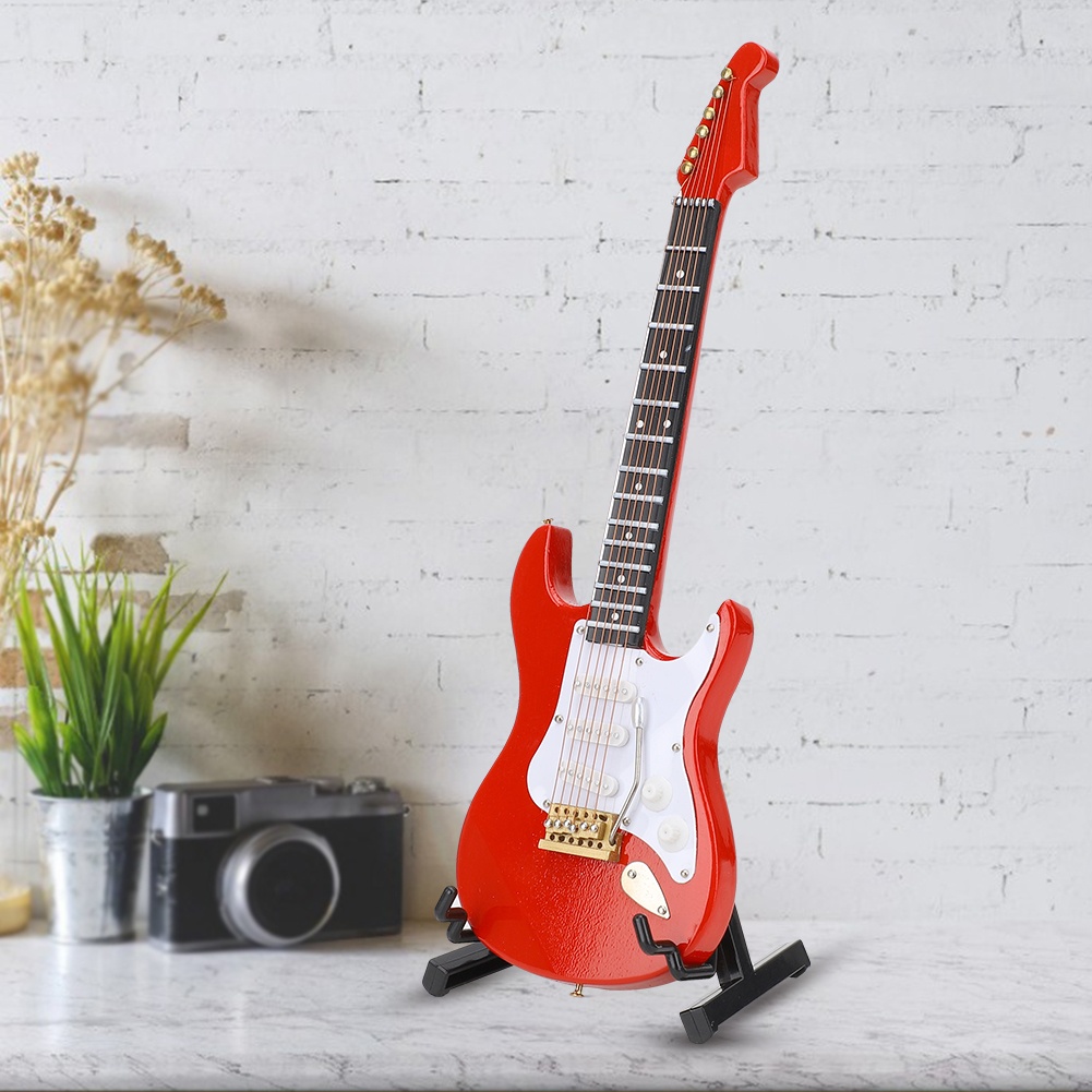 Miniature Red Electric Guitar  - Musical Instrument ____ ulasan dan harga