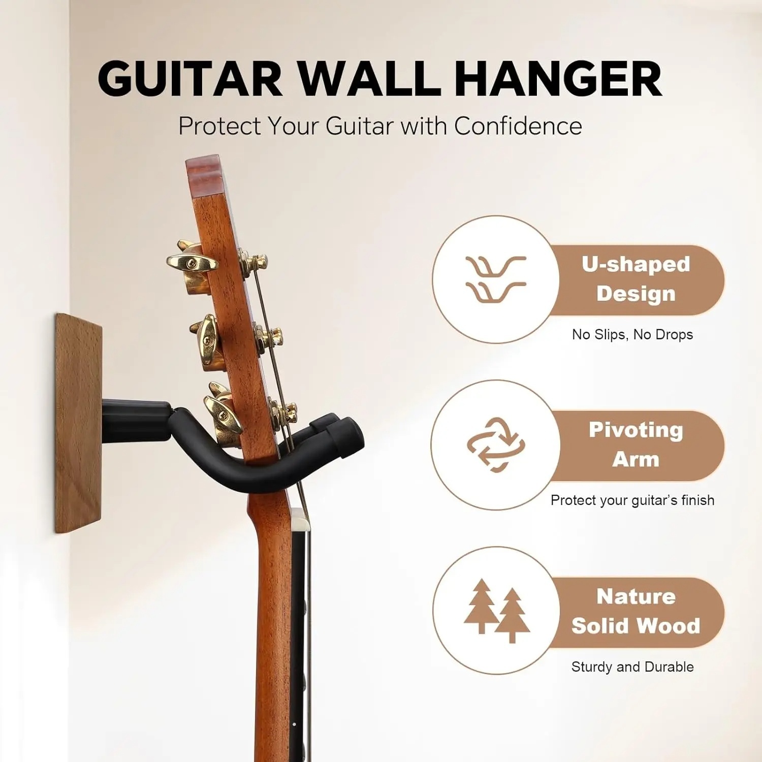 Wall Mount Guitar Hook Hanger  - Musical Instrument Note ulasan dan harga