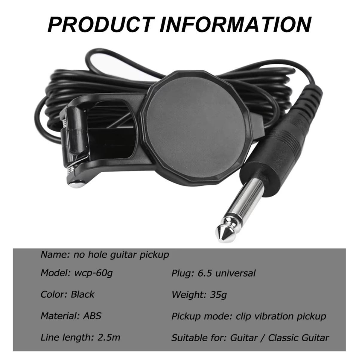 Audio Jack Clip On Pickup/2.5  - Musical Instrument Note ulasan dan harga