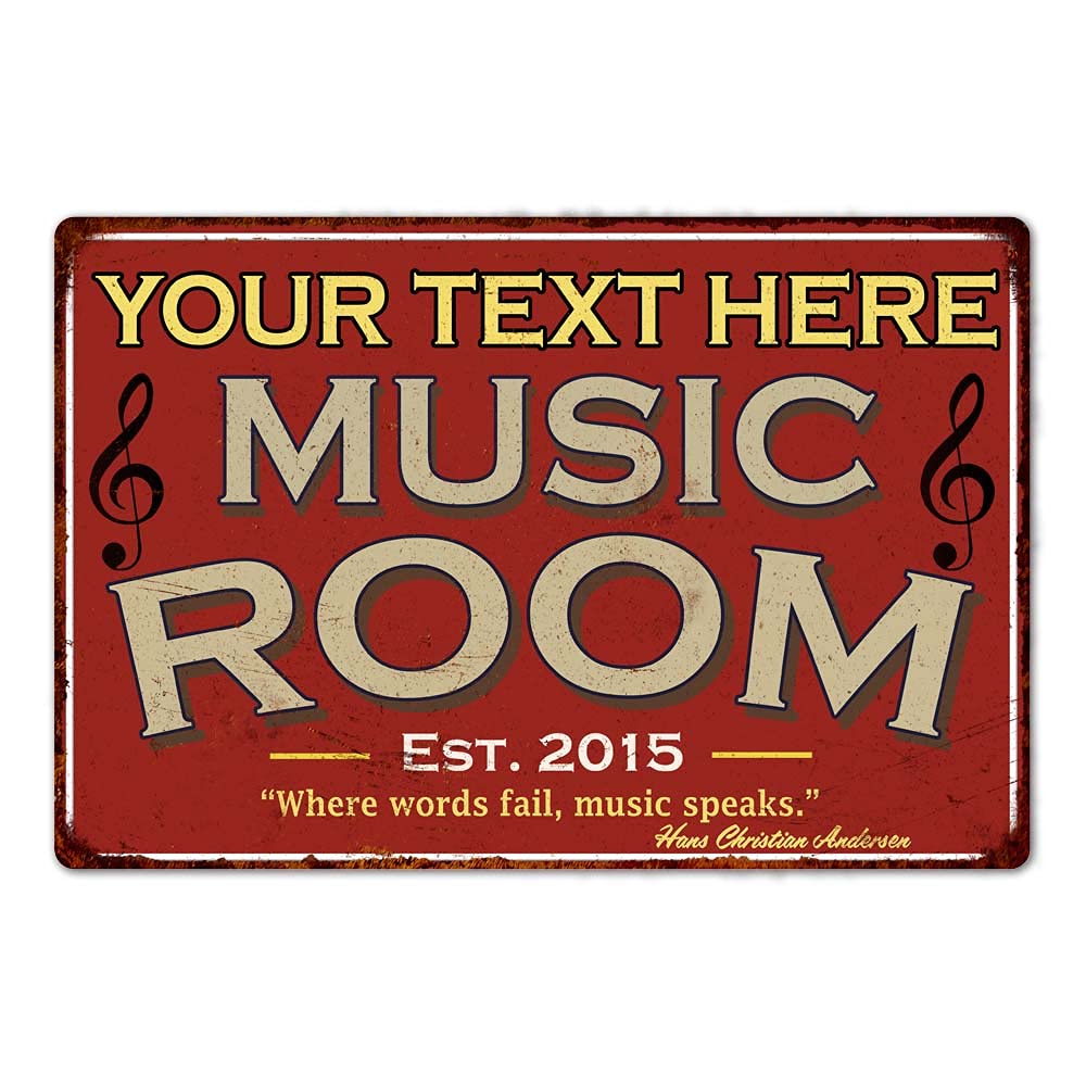 Personalized Music Room Sign R - Song With Musical Instrument ulasan dan harga