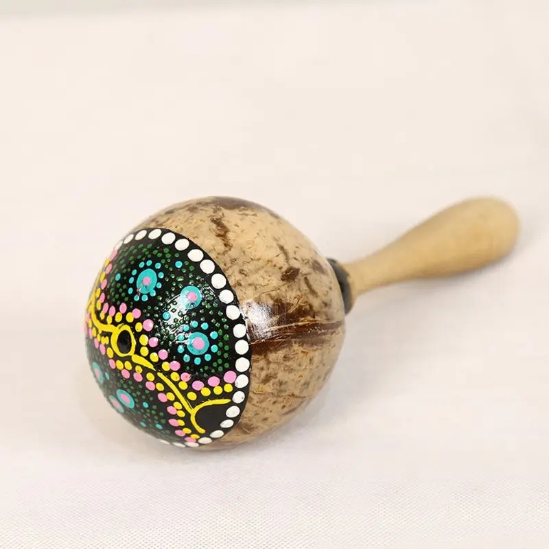 Painted Coconut Shell Maracas  - Musical Instrument Maraca ulasan dan harga