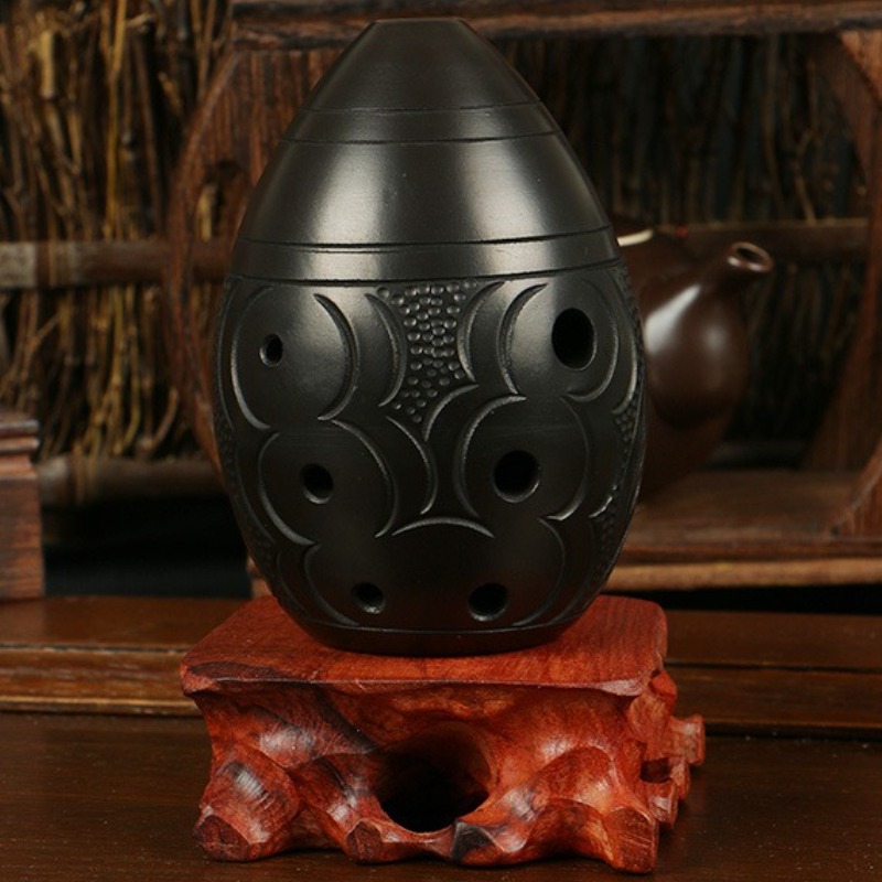 8 Holes Ocarina Black Portable - Musical Instrument Maraca ulasan dan harga