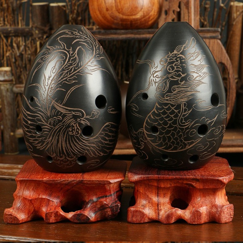 8 Holes Ocarina Black Portable - Musical Instrument Maraca ulasan dan harga
