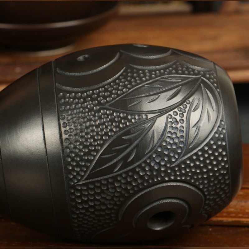 8 Holes Ocarina Black Portable - Musical Instrument Maraca ulasan dan harga