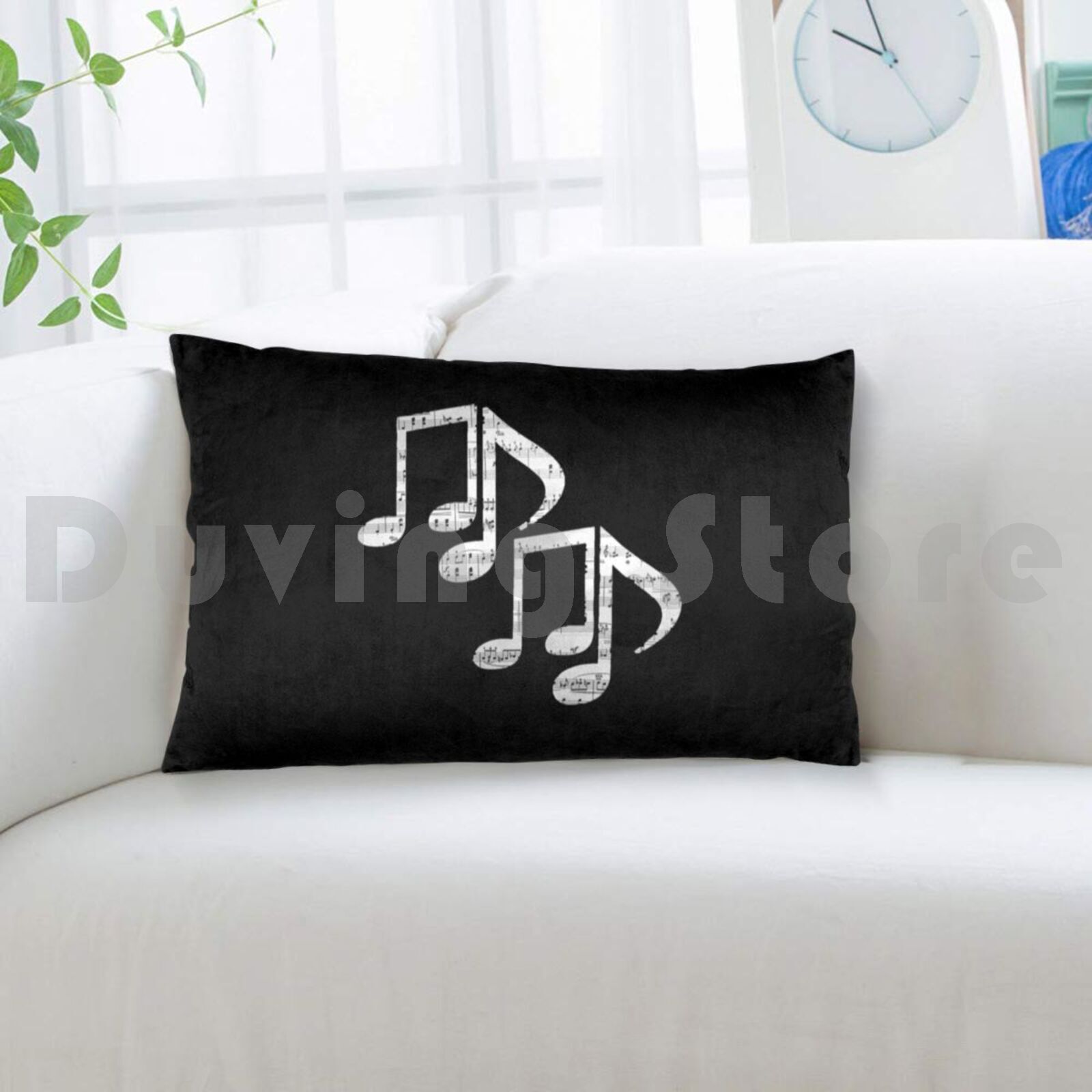 Music Notes Pillow Case Printe - Song With Musical Instrument ulasan dan harga